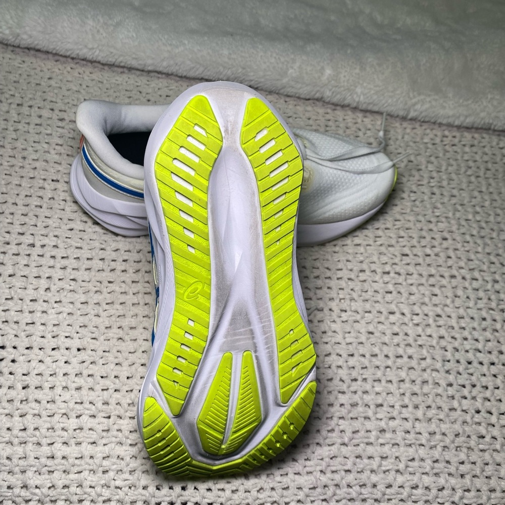 Asics Women's White and Blue Sneakers - Picture 9 of 10